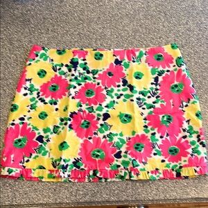 Lilly Pulitzer Callie Floral Yellow and Pink Skirt